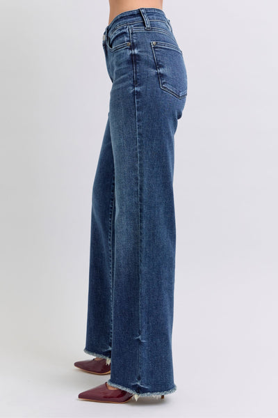 Mid Rise Wide Leg Jeans