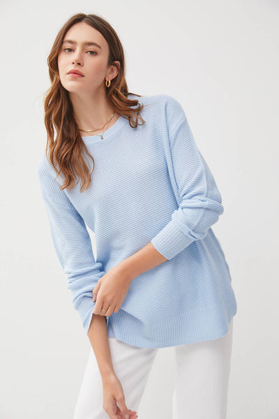 The Kick-Back Sweater - Sky Blue