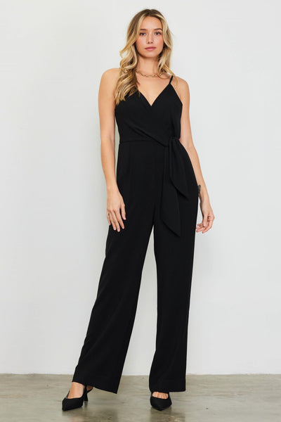 Tie Waist Jumpsuit - Black