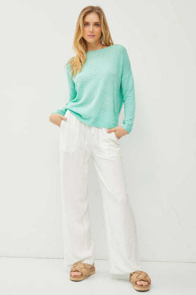 Lightweight Knit Sweater - Mint