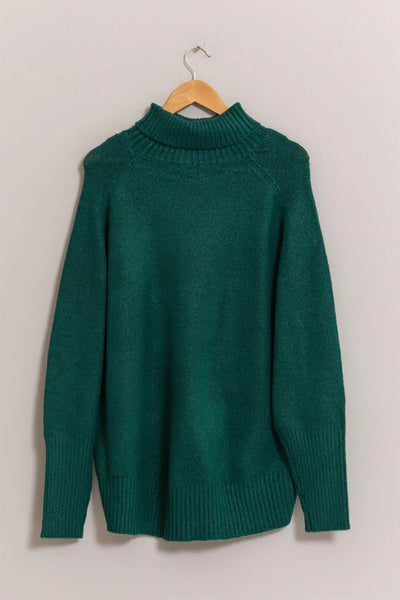 Turtleneck Sweater - Dk Green