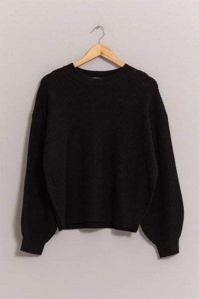 Cozy Oversized Sweater - Black