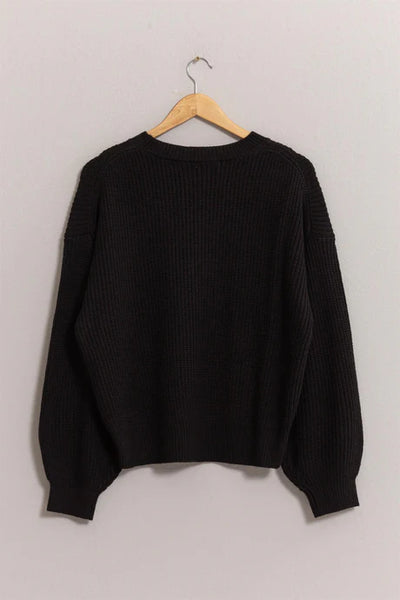 Cozy Oversized Sweater - Black