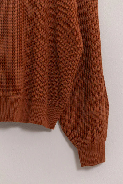 Cozy Oversized Sweater - Chocolate