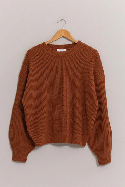 Cozy Oversized Sweater - Chocolate