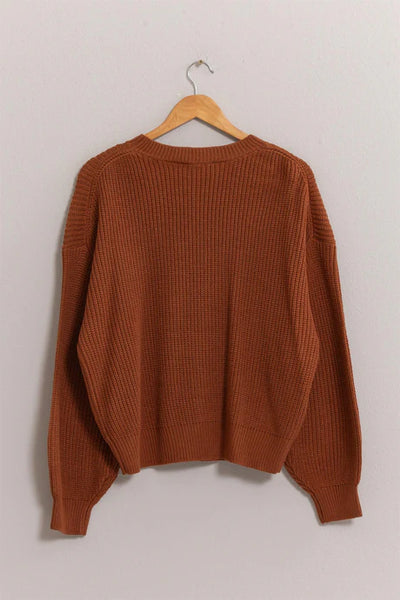 Cozy Oversized Sweater - Chocolate