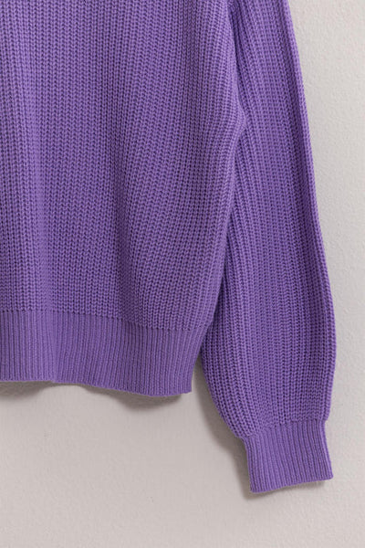 Cozy Oversized Sweater - Lavender