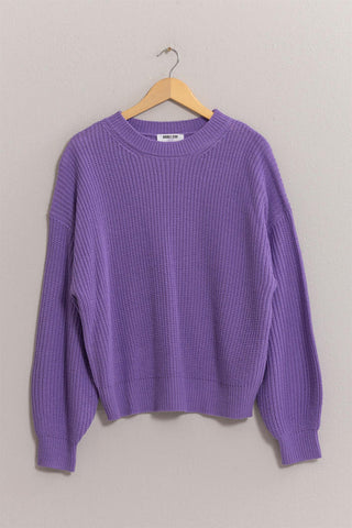 Cozy Oversized Sweater - Lavender