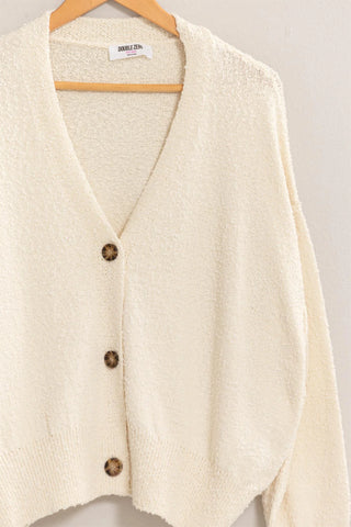 Button Up Cardigan Sweater - Cream