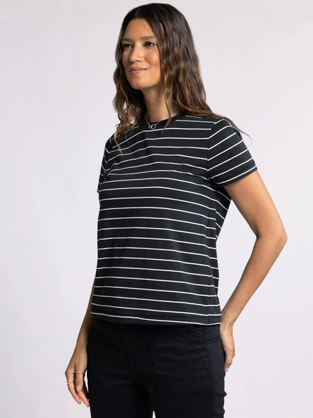 Asher Tee - Black white stripe