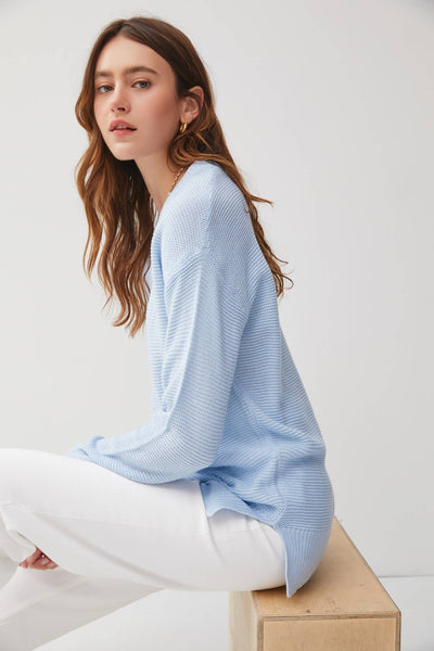 The Kick-Back Sweater - Sky Blue