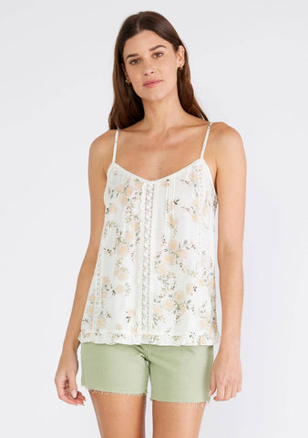 Floral Lace Tank Top - Ivory